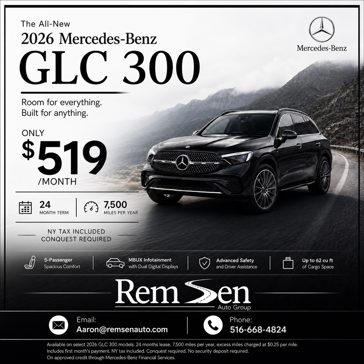 2026 Mercedes-Benz GLC 300 lease special